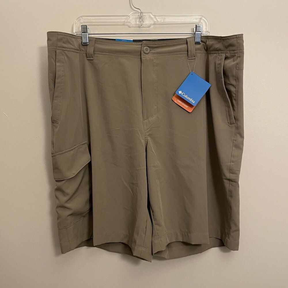 New Columbia Omni Shade Sun Protection Omni Wick Tan Shorts UPF 50 Sz 40 Cargo